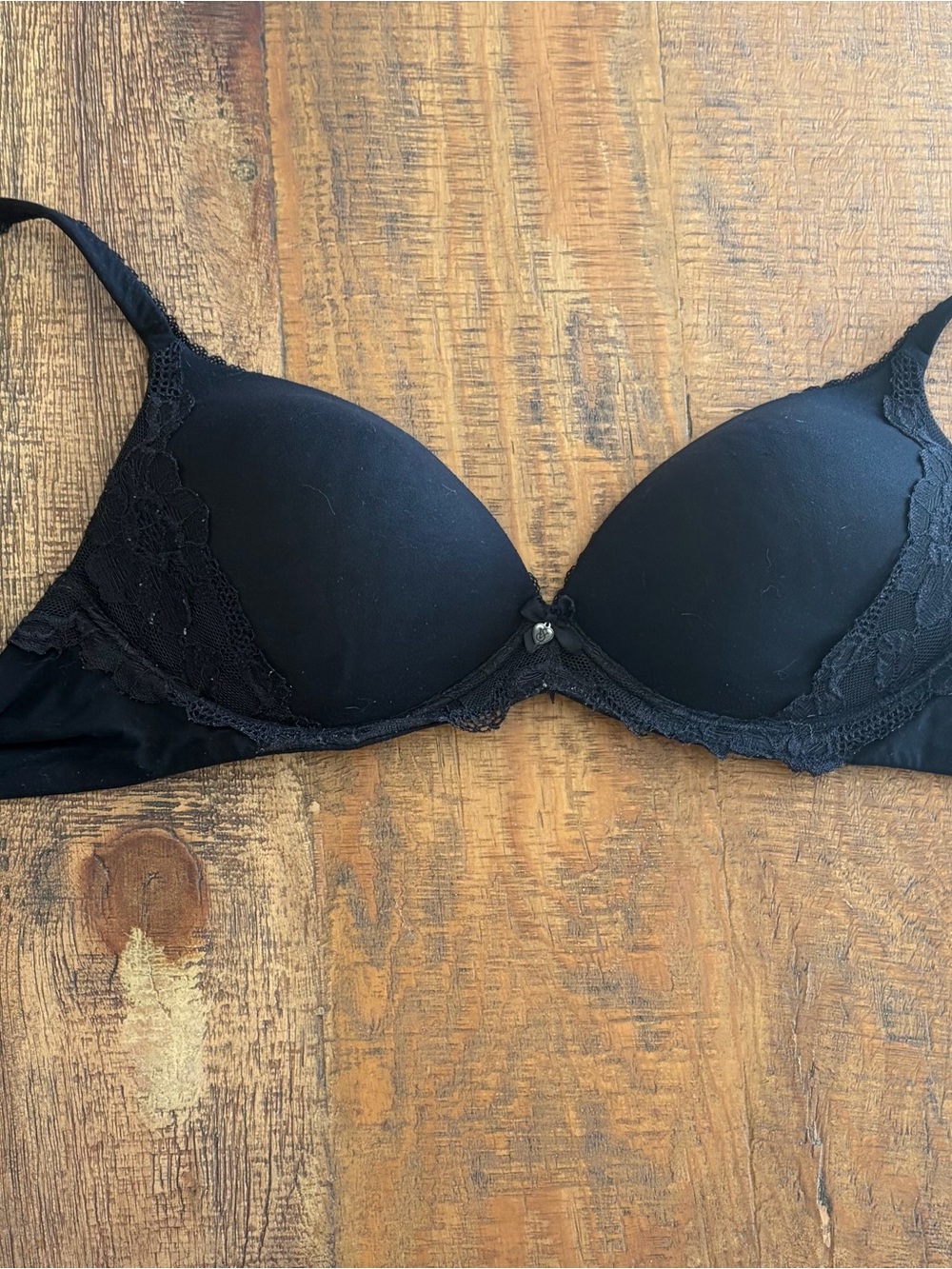 Black Lace Trim Bra - Women Intimates